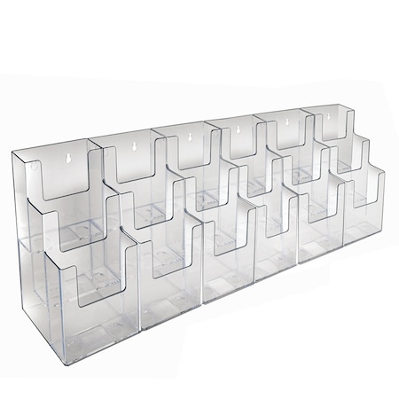 Azar Displays Three-Tiered Tri-Fold Brochure Counter Display (18 Pockets) 252821